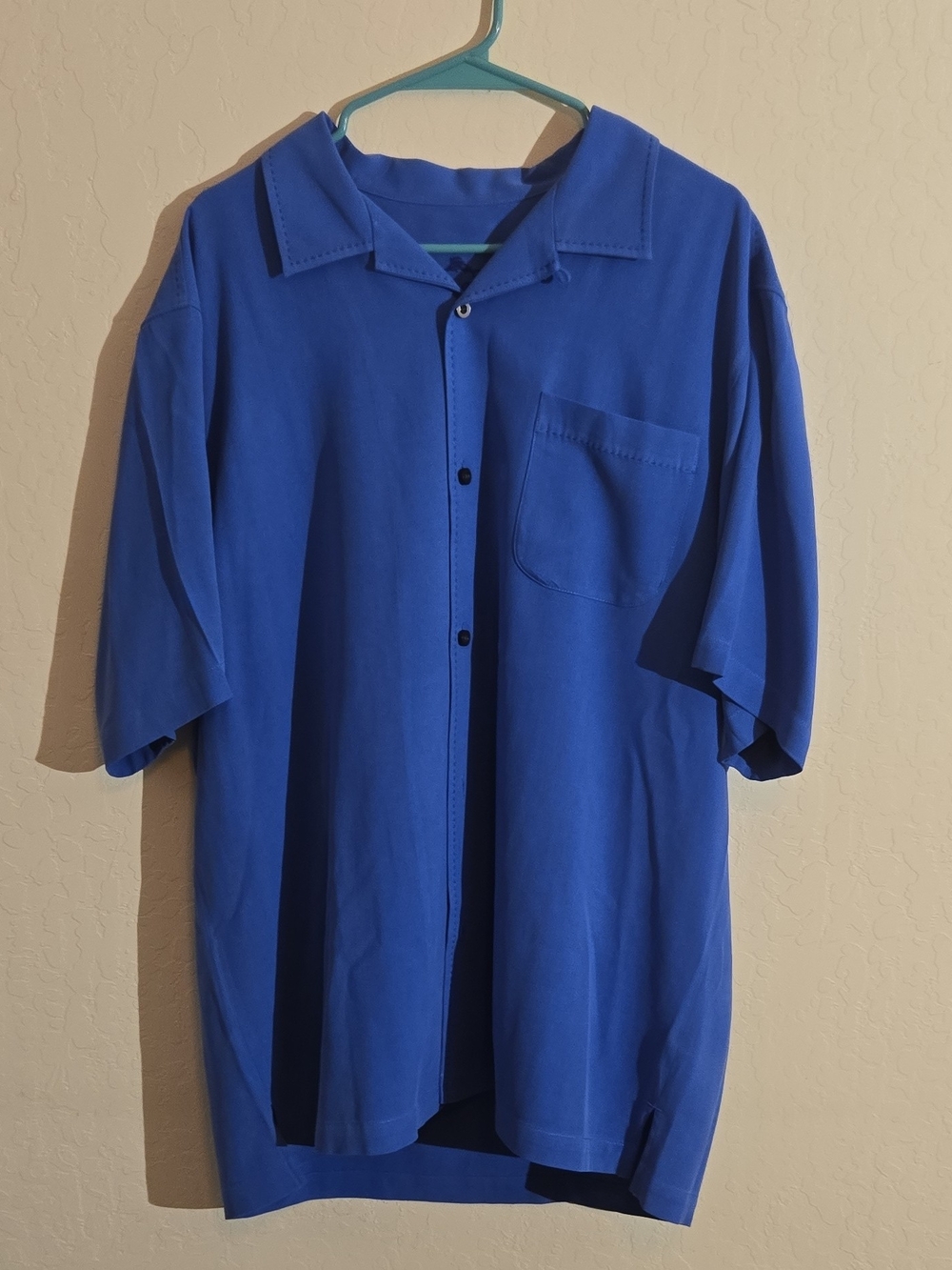 Tommy Bahama Light Blue Shirt with Neon Yellow Trim